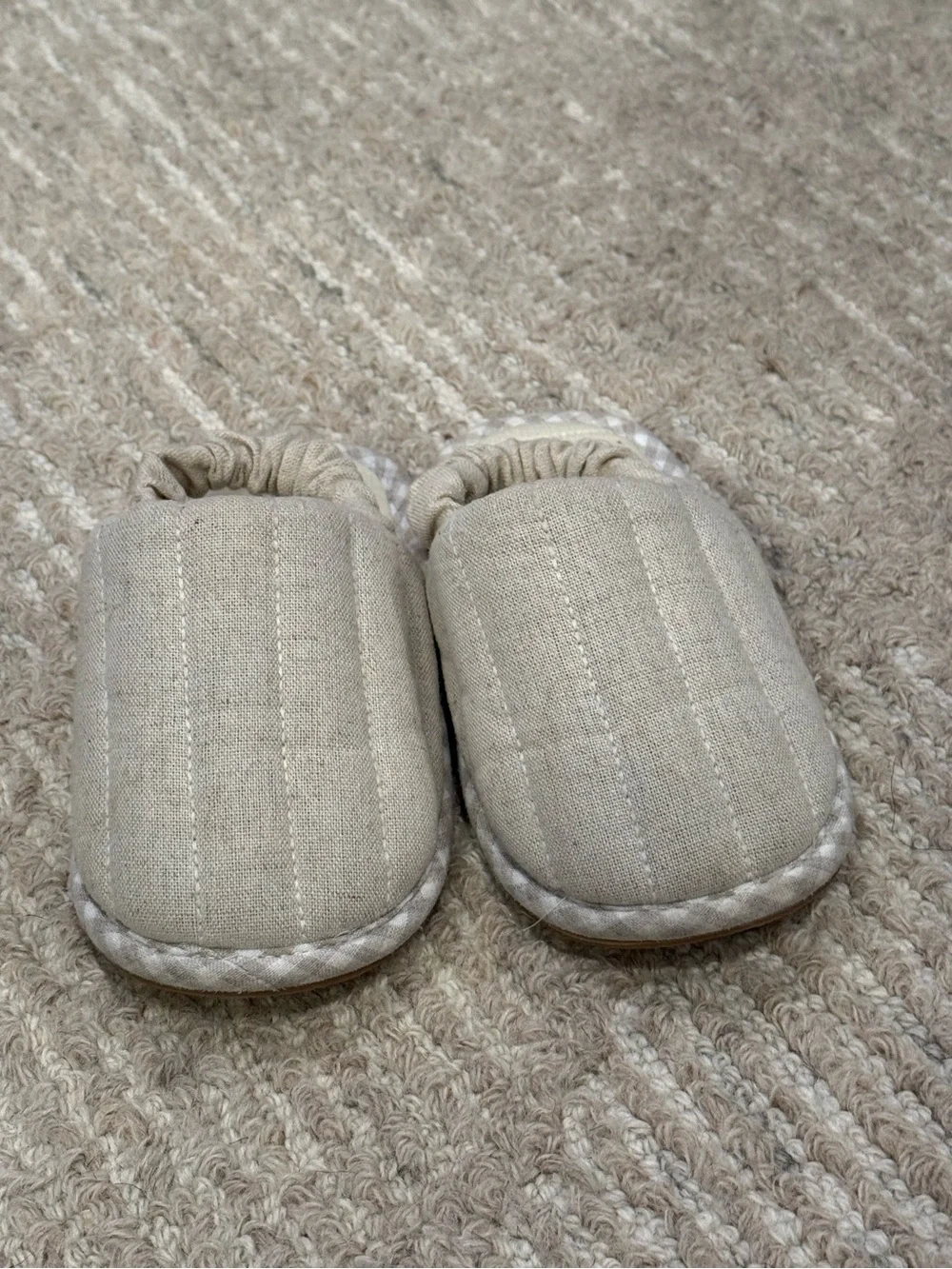 Zara Beige Toddler Slip-On Shoes with Elastic Heel